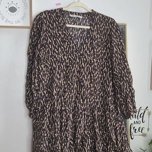 Zara leopard print dress Sz S